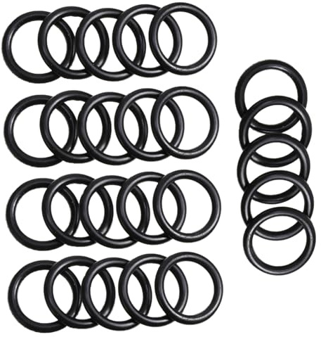 TEHAUX 50pcs Rubber Seal Gasket Hose Gasket Joint Washer for Water Faucet Tap Plumbing, 18x2.5mm Sealing Flat O-ring Pack for Leak Prevention