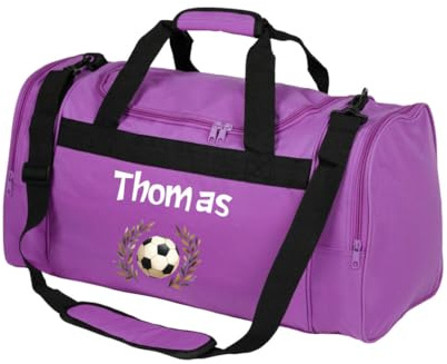minimutz Sac de sport pour enfant - Personnalisé - Sac de voyage - Sac de football pour garçon - Grand sac de sport pour enfant avec nom - 26 l, lilas, Sac de sport