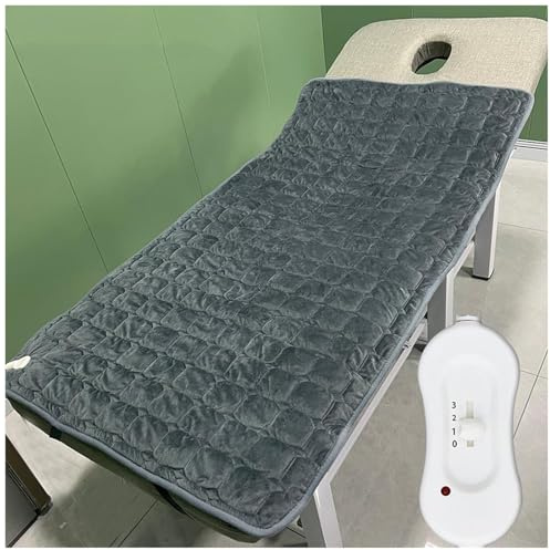 Manta De Masaje Térmica, Colchón para Mesa De Salón De Belleza, Funda Calefactora Eléctrica para Mesa De Masaje, para Mesa De Tatuajes, Cama De Salón De Belleza,150cm Without Holes
