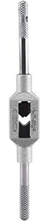 Walfront Tap Wrench 130mm Adjustable Steel Handle M1-M6 | Threading Tool, Knurled Non-Slip Grip, Leverage Bar Reduces Fatigue, Straight Shaft for Tight Workspace