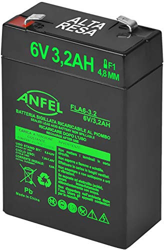 Batteria accumulatore per beghelli 6 volt 2,8ah rt628 per lampada 1499