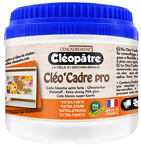 Cléopâtre LCC2SF-500 CLEO'CADRE PRO Rahmenkleber, g, Vinyl, Weiß, 500 gr, Gramm