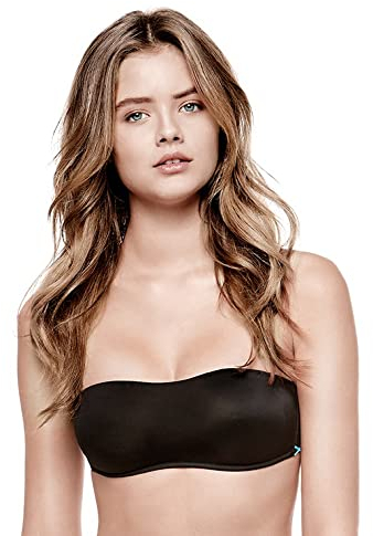 Infiore Reggiseno Fascia Sfoderata in Microfibra Elasticizzata Coppe Estraibili Senza Ferretto Art. 2011 (B, Nero, 4)