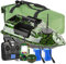 XYQSBY Barca Telecomandata Cercatore di Pesci da Pesca Portatile, Barchino Carpfishing con GPS, Doppio Motore e Eliche, Batterie da 5200 mAh, 16 Punti di Pesca, Ecoscandaglio 0.6-45 m