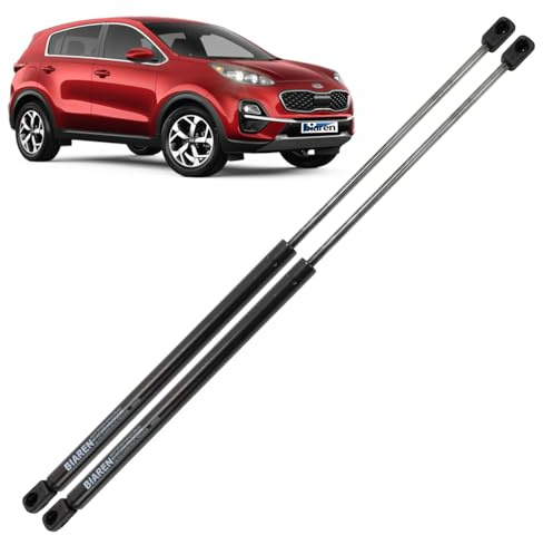 BIAREN Lot de 2 vérins à gaz pour hayon arrière pour Kia Sportage IV Mk4 QL 2015-2021 Système de levage 600 (N) 546 mm 81770D9000 81770F1000