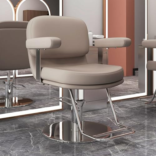 Generisch Multifunktionaler SchöNheitsstuhl Friseurstuhl mit 360° Drehung und Hydraulikpumpe Professioneller Friseursessel Frisörstuhl Höhenverstellbar Barbersessel für Spa Schönheit,002