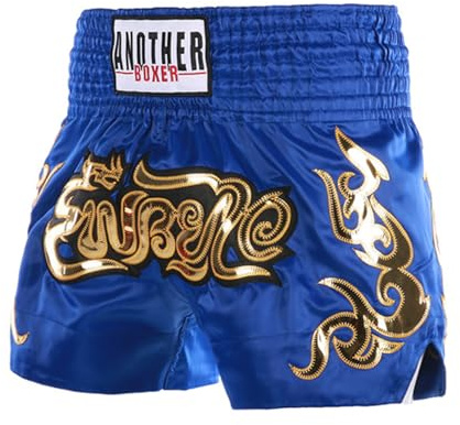 LiiYii Barn thailändska boxningsshorts MMA pojke flickor Muay Thai 5–16 år, Färg: blå, 5-7 ans