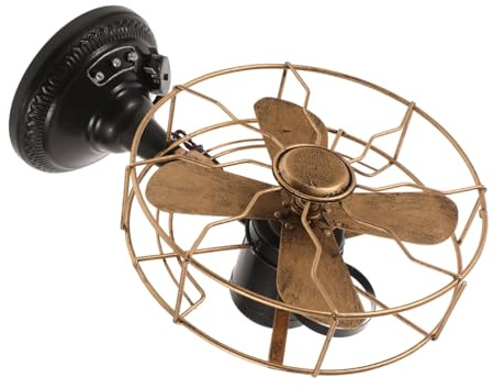 Cabilock Arte Hierro Adorno De Abanico De Mesa Decoración Escritorio Ventilador Vintage