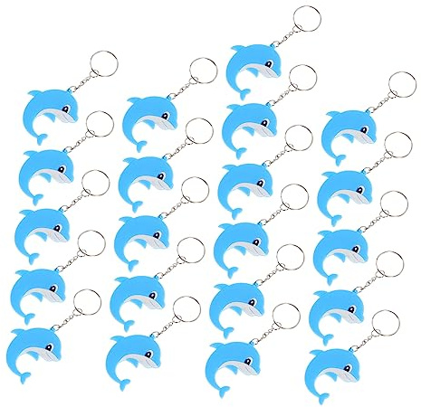 TOPPERFUN Portachiavi in PVC a Forma di Cetaceo, Ciondolo per Borsa Design Cartone Animato, Set da 21 Pezzi, Ciondolo Decorativo da Appendere