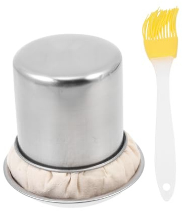 WEKADRIN Brosses à Barbecue en Acier Inoxydable avec Applicateur Huile pour Crêpes, Accessoire Pratique pour Fournitures Cuisine, pour Pancakes et Œufs Frits Couleur Aléatoire