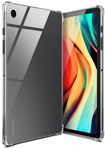 moex Aero Case für Samsung Galaxy Tab A8 (2021) Hülle aus Silikon durchsichtig, Schutzhülle Ultra dünn stoßfest mit Eckenschutz, Tablet Silikonhülle transparent minimalistisch, Klar