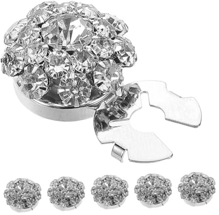 Mipcase 4 St Avtagbara Strassknappsskydd för Blusar Clip Metallknappar Elegant Manschettknappssmycke Små och Accessoarer för Resor och Vardagsbruk