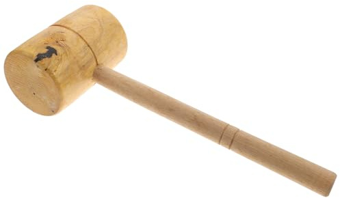 TOBBOMEY Extra Large Wooden Mallet Wood Hammer Hand Tool Solid Wood Handle Anti-Slip Professional Woodworking Hammer Suitable for Carpentry and