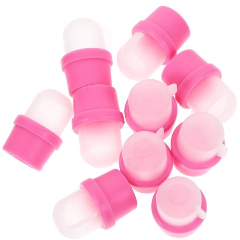 WOFASHPURET Capsule per Rimozione Smalto 20 Pezzi in Resina Rosa Comodissime per Uso Personale e Fai-da-te in Manicure e Pedicure