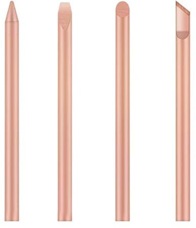 Pack of 4 Copper External Heat Solder Iron Tips Replacement for 30W/40W/60W Welders Soldering Iron Tips Welding Tools Welding Tip