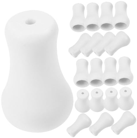SUPVOX Tiradores de Cordón para Persianas Enrollables 20 Piezas, Accesorios de Plástico de Color Claro para Cortinas, Extremos Decorativos para Ventana, Tiradores Seguros para Cinta