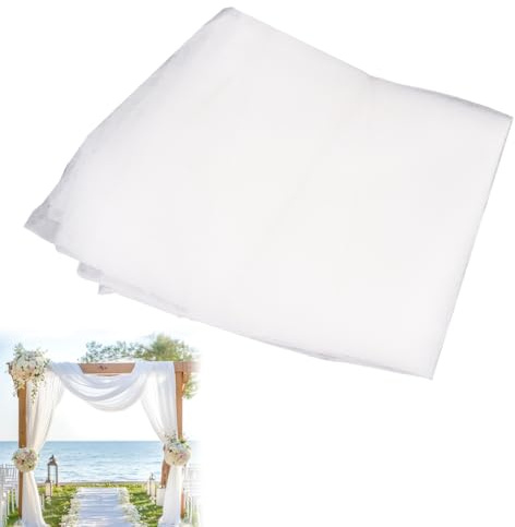Tela de Tul Suave para Bodas 6 m x 160 cm, para Arco, Ceremonias, Fiestas