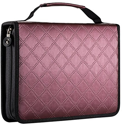 WINSHEA Trousse 150 Fentes PU Cuir Grande Capacité Porte-Crayon Sac de Rangement Crayons de Couleur Organisés avec Un Poignée pour Le Bureau et Les Voyages (Fuchsia)