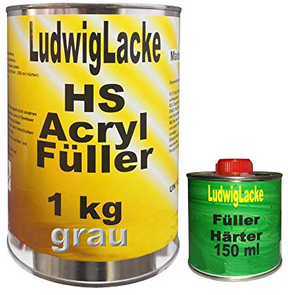 Ludwiglacke Acrylfüller 1,15 kg grau Grundierung für Autolack Lackierer