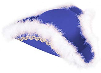 WOOOOZY Hut Funkenhut mit Goldborte, blau, KW 54/53