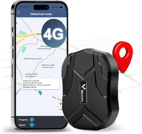 Localizzatore GPS per Auto, 4G GPS Tracker Monitoraggio in Tempo Reale Dispositivo Anti-perso/Antifurto Impermeabile Localizzazione GPS con Geo-Fence Alarm APP Gratuita Magnetico 4G-TK905