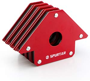 Spurtar Schweißmagnet, Schweißwinkel 4 Stück 23KG Schweissmagneten Set, Starke magnetische schweißwinkel, 45°, 90°, 135° Schweiß Magnete für Werkstattschweißer Metallbearbeitung