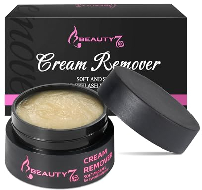 Crème Retrait Colle Extensions de Cils, Crème Enlever de Colle d'extension Cils Greffe Anti-irritation, Dissolvant Adhésive de Cils Doux et Rapide Anti-allergique et Inodore 5g