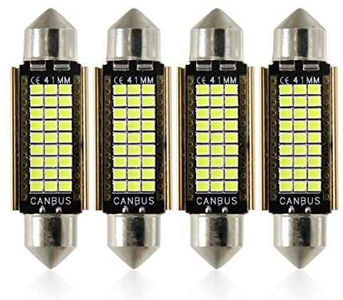 BeiLan 41mm 42mm Festoon C5W Lampadine a LED Bianco 6000K Chipset Super Bright Chipset Canbus Senza errori per 211-2 212-2 214-2 2112 569 578 Targa Interna luci Targa 4pcs