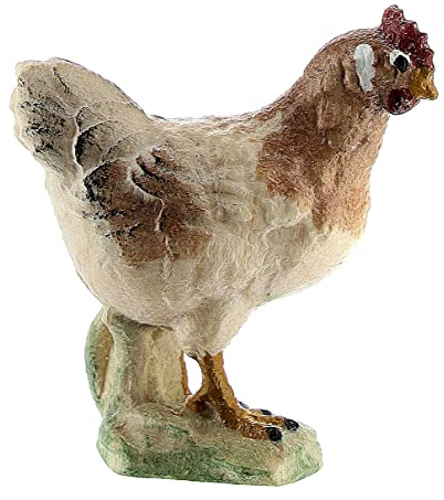 Holyart Henne für Krippe Mod. Kostner Grödnertal Holz 9.5cm