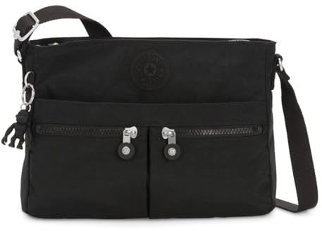 Kipling New Angie Borsa a tracolla piccola, Black Noir (Nero)