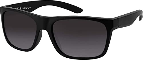 La Optica B.L.M. Herrsolglasögon UV400 sport – enkel/dubbelpack, Svart matt (glas: grått gradient glas)