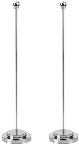 BESPORTBLE Mástil De Bandera De Metal para Escritorio Soporte Portátil De 2 Piezas Ideal para Reuniones Fiestas Y Decoraciones De Oficina
