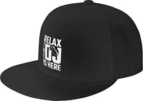 LAMPPE Relax The DJ's Here - Gorras de béisbol de ala plana para hombres y mujeres, gorra deportiva ajustable, N.º 963, Talla única