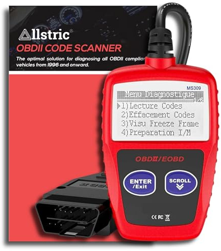 Allstric® OBD2 Diagnostic Français. Valise Diagnostic Auto Multimarque. Lecture et Élimination des Défauts du Moteur (DTC) en 3 Min. Lecture des informations sur Le véhicule et Test du capteur O2.