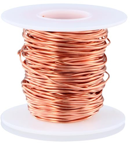 QWORK® Filo di Rame da Giardino 20m Calibro 16, Purezza 99,9% per Giardinaggio, Coltivazione di Piante e Ortaggi