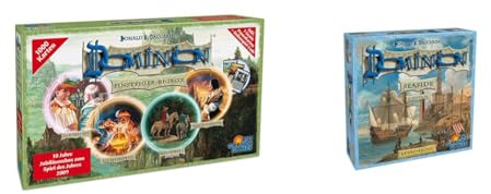 Rio Grande Games 22501415 Dominion Einsteiger-Bigbox (Basisspiel + 3 Erweiterungen) & Dominion Erweiterung - Seaside 2. Edition