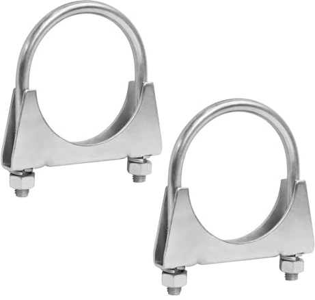 Ali2 2 Piezas Abrazadera De Escape,Abrazadera De Escape De Acero Galvanizado Con Tuerca,Abrazadera De Tubo De Escape,Abrazadera De Tubo De Escape,Abrazadera De Tubo De Escape (48mm)