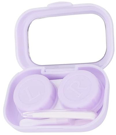 MYSUNBAR Contact Lens Case, Portable Mini Contact Lens Travel Kit Case, Soaking Box Container Storage Holder with Mirror, multicoloured, Pocket organiser
