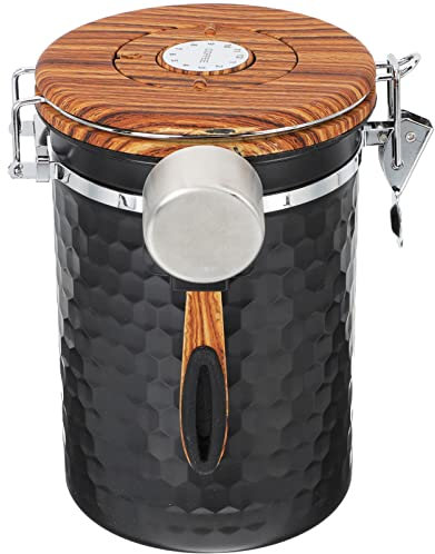 MAGICLULU Contenitore Ermetico Efficiente Per Chicchi Di Caffè Per Alimenti Secchi in Acciaio Inossidabile 1 8 L