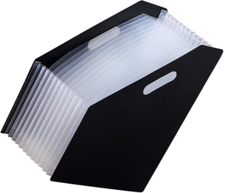 DIYEAH Großer Verstellbarer Aktenordner Organizer Mehrschichtiger Stehordner Mit Hoher Kapazität Praktisches Schwarzes Desktop Ablagesystem Für Dokumenten Büroorganisation