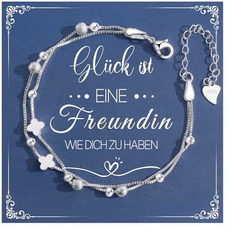 CheersLife Freundschaftsarmbänder, Beste Freundin Geschenke | Geschenk Freundin Stern Herz Kleeblatt Schmetterlinge Armband Damen Schwestern - Geburtstagsgeschenk Weihnachten Valentinstag