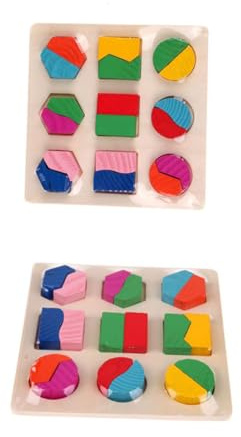 SUPVOX 3PCS Recognition Boards Shape Matching Plates Early Learning Educational for Jigsaw Blocks for Cognitive Development