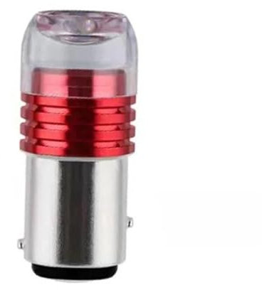 DIQXLGS 12V LED Car Rear Tail Brake Light Strobe Flashing LED Lamp Motorcycle Warning Light Bulb Stronger Light 1/2pz(Rosso,1 pz)