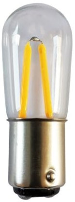 YXJX low voltage bulbs, Confezione da 50, lampadina a filamento LED DC12V B15S/B15D T20 decorativa(Cool White,1.5W 12V B15D)