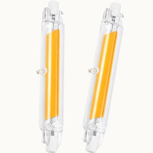 Aseoacc Ampoule R7S LED 78mm Dimmable 10W 1000LM 230V | T3 Remplacer Lampe Halogène 100W, Éclairage à Faisceau 360°, Pour les Maisons, les Magasins et les Bureaux(Blanc chaud, 2 pc 78mm)