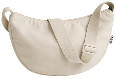 SONS OF ALOHA XL Damen Crossbody Moon Bag HOKU aus recycletem Meeresplastik | Halbmond Handtasche Wasserabweisend | Stylische Umhängetasche mit verstellbarem Gurt