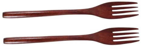 STOBAZA 2piezas Tenedores De Madera Para Mezclar Ensaladas Postres y Verduras Tenedores Pequeños Para Ensaladas Barbacoas y Frutas