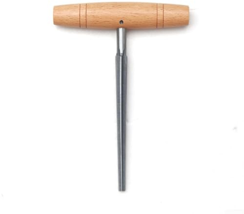 Stainless Steel Violin Peg Reamer Tool With Ergonomic Wooden Handle,Quic Repair Sizing Peg Hole Compatible For 34/44 Violin