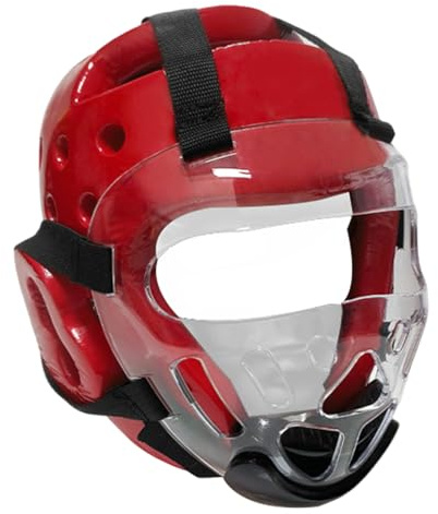 Casco para Artes Marciales - Protector Facial Transparente de Boxeo, Protector de Correa Ajustable | Cubierta Facial Durable, Cómodo Protección de combate Para Entrenamiento de Karate Seguridad