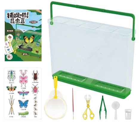 Juego de explorador de patio trasero, con de red, juego científico | Equipo de atrapamoscas para niños - Para adolescentes y niñas en interiores y al aire libre Patio Camping